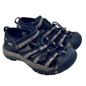 Keen Waterproof Toddler Sandals Size 12 Black & Beige Adjustable Strap Shoes